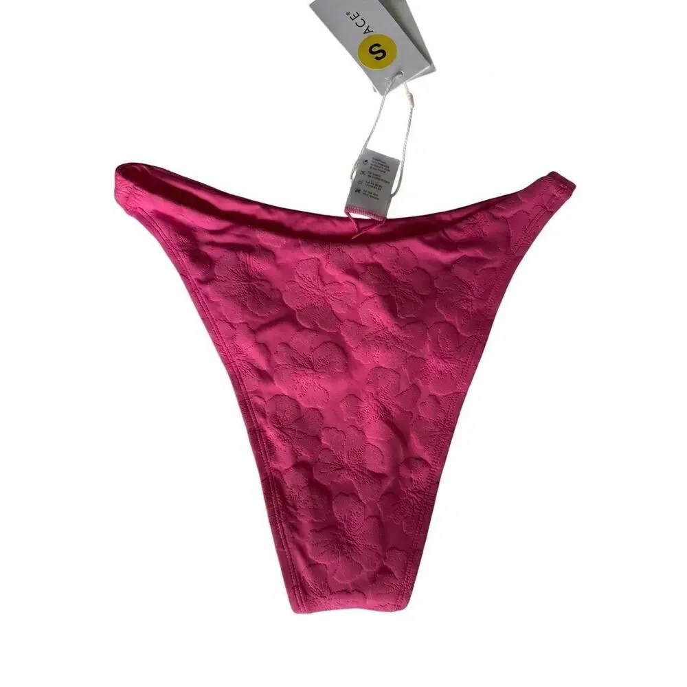 L*Space Leilani Bitsy Bikini Bottom Cosmo Pink Size S NWT